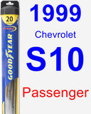 Passenger Wiper Blade for 1999 Chevrolet S10 - Hybrid