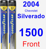 Front Wiper Blade Pack for 2004 Chevrolet Silverado 1500 - Hybrid