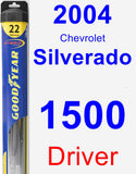 Driver Wiper Blade for 2004 Chevrolet Silverado 1500 - Hybrid