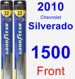 Front Wiper Blade Pack for 2010 Chevrolet Silverado 1500 - Hybrid