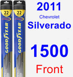 Front Wiper Blade Pack for 2011 Chevrolet Silverado 1500 - Hybrid