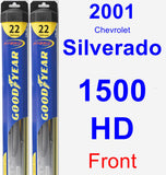 Front Wiper Blade Pack for 2001 Chevrolet Silverado 1500 HD - Hybrid