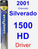 Driver Wiper Blade for 2001 Chevrolet Silverado 1500 HD - Hybrid