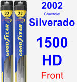 Front Wiper Blade Pack for 2002 Chevrolet Silverado 1500 HD - Hybrid