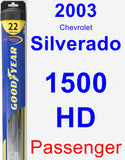 Passenger Wiper Blade for 2003 Chevrolet Silverado 1500 HD - Hybrid