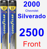 Front Wiper Blade Pack for 2000 Chevrolet Silverado 2500 - Hybrid
