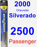 Passenger Wiper Blade for 2000 Chevrolet Silverado 2500 - Hybrid