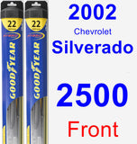 Front Wiper Blade Pack for 2002 Chevrolet Silverado 2500 - Hybrid