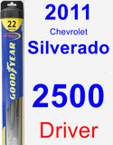 Driver Wiper Blade for 2011 Chevrolet Silverado 2500 - Hybrid