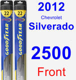 Front Wiper Blade Pack for 2012 Chevrolet Silverado 2500 - Hybrid