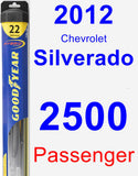 Passenger Wiper Blade for 2012 Chevrolet Silverado 2500 - Hybrid