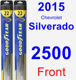 Front Wiper Blade Pack for 2015 Chevrolet Silverado 2500 - Hybrid