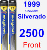 Front Wiper Blade Pack for 1999 Chevrolet Silverado 2500 - Hybrid