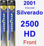 Front Wiper Blade Pack for 2001 Chevrolet Silverado 2500 HD - Hybrid