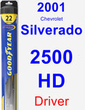 Driver Wiper Blade for 2001 Chevrolet Silverado 2500 HD - Hybrid