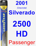 Passenger Wiper Blade for 2001 Chevrolet Silverado 2500 HD - Hybrid