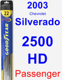 Passenger Wiper Blade for 2003 Chevrolet Silverado 2500 HD - Hybrid