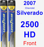 Front Wiper Blade Pack for 2007 Chevrolet Silverado 2500 HD - Hybrid