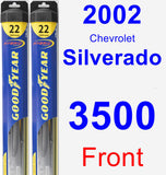 Front Wiper Blade Pack for 2002 Chevrolet Silverado 3500 - Hybrid