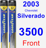 Front Wiper Blade Pack for 2003 Chevrolet Silverado 3500 - Hybrid
