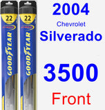 Front Wiper Blade Pack for 2004 Chevrolet Silverado 3500 - Hybrid