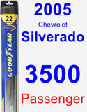 Passenger Wiper Blade for 2005 Chevrolet Silverado 3500 - Hybrid