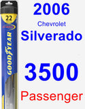 Passenger Wiper Blade for 2006 Chevrolet Silverado 3500 - Hybrid