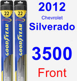 Front Wiper Blade Pack for 2012 Chevrolet Silverado 3500 - Hybrid