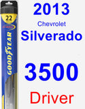 Driver Wiper Blade for 2013 Chevrolet Silverado 3500 - Hybrid