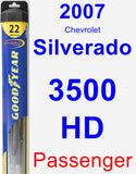 Passenger Wiper Blade for 2007 Chevrolet Silverado 3500 HD - Hybrid