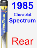 Rear Wiper Blade for 1985 Chevrolet Spectrum - Hybrid