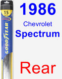 Rear Wiper Blade for 1986 Chevrolet Spectrum - Hybrid
