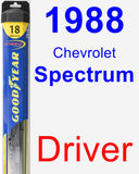 Driver Wiper Blade for 1988 Chevrolet Spectrum - Hybrid