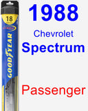 Passenger Wiper Blade for 1988 Chevrolet Spectrum - Hybrid