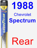 Rear Wiper Blade for 1988 Chevrolet Spectrum - Hybrid