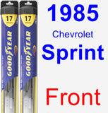 Front Wiper Blade Pack for 1985 Chevrolet Sprint - Hybrid