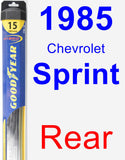 Rear Wiper Blade for 1985 Chevrolet Sprint - Hybrid
