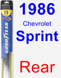 Rear Wiper Blade for 1986 Chevrolet Sprint - Hybrid