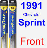 Front Wiper Blade Pack for 1991 Chevrolet Sprint - Hybrid