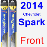Front Wiper Blade Pack for 2014 Chevrolet Spark - Hybrid