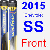 Front Wiper Blade Pack for 2015 Chevrolet SS - Hybrid
