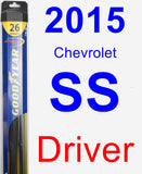 Driver Wiper Blade for 2015 Chevrolet SS - Hybrid