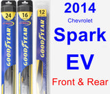 Front & Rear Wiper Blade Pack for 2014 Chevrolet Spark EV - Hybrid