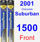Front Wiper Blade Pack for 2001 Chevrolet Suburban 1500 - Hybrid