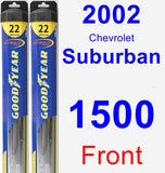 Front Wiper Blade Pack for 2002 Chevrolet Suburban 1500 - Hybrid