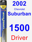 Driver Wiper Blade for 2002 Chevrolet Suburban 1500 - Hybrid