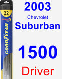 Driver Wiper Blade for 2003 Chevrolet Suburban 1500 - Hybrid