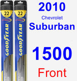 Front Wiper Blade Pack for 2010 Chevrolet Suburban 1500 - Hybrid