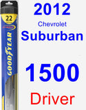 Driver Wiper Blade for 2012 Chevrolet Suburban 1500 - Hybrid
