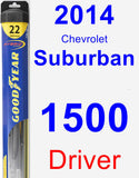 Driver Wiper Blade for 2014 Chevrolet Suburban 1500 - Hybrid